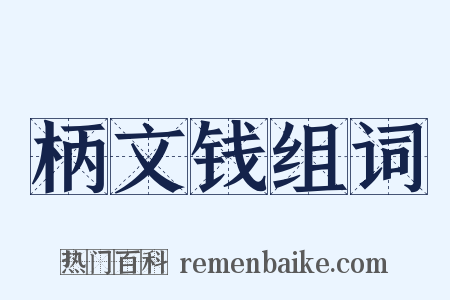 柄文钱组词是什么意思的图片